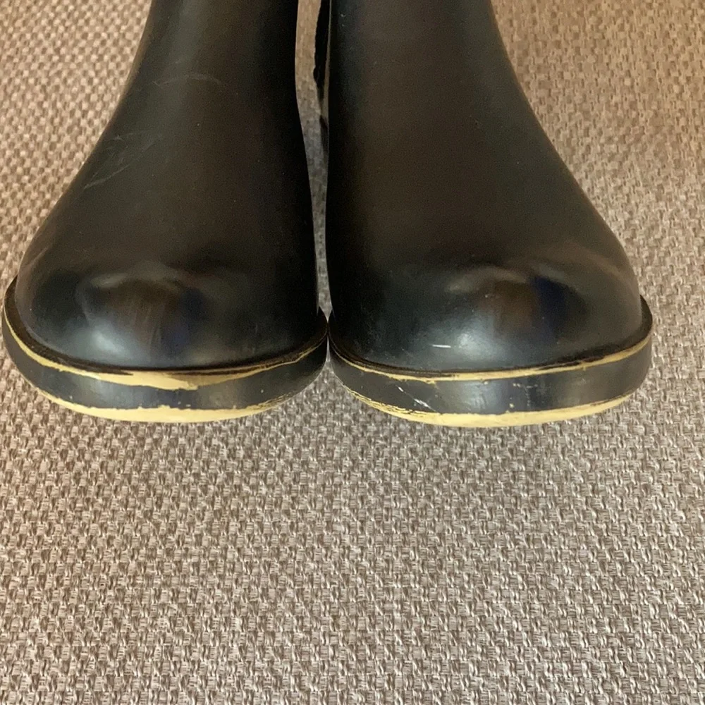 LUCKY BRAND Black Rubber Chelsea Rain Boots Womens Size 6